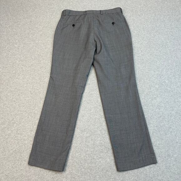 Kenneth Cole Wool Blend Suit Dress Pants Mens 34x30 Gray Flat Front Straight Leg - Picture 4 of 10